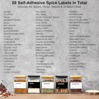 Glass Spice Jars with Bamboo Lid, 4oz Square Spice Containers - Image 6