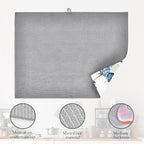 Blue Hydrangea Flowers Dish Drying Mat, Bird Drying Rack Pad Countertop Dishes - Image 4