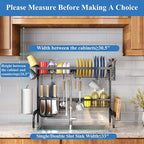 SAYZH Over The Sink Dish Drying Rack, Adjustable 2 Tier Metal Steel Dish Drying - Image 8