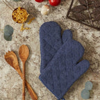 DII Basic Terry Collection 100% Cotton Quilted, Oven Mitt, French Blue - Image 3