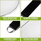 13" Grease Splatter Screen for Cooking | Stainless Steel Oil Splatter Guard and - Image 6