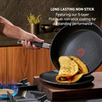 T-fal Stone Force Platinum Non Stick Cookware Set 12 Piece, Oven Broiler Safe - Image 4