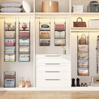 5 Tier Closet Hanging Organizer, Clothes Hanging Shelves - Image 2