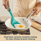 Pyrex 2-Piece Ceramic Cookware Grill & Fry Pan Set - Image 4