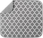 S&T INC. Dish Drying Mat, 16” x 18”, Absorbent Microfiber Kitchen Counter Mat by STINC