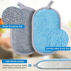 Dual-Sided Multi-Purpose Scrub Sponges, Non-Scratch Dishwashing Sponges - Image 2