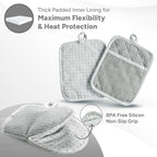 Casa Platino 8-Piece Mini Oven Mitt & Pot Holder Set – 500°F Heat Resistant - Image 3