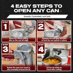 Chef-Master Commercial Can Opener, Easy Turn Anti-slip Grip Knobs, Sharp - Image 6