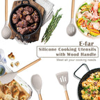E-far Silicone Cooking Utensils Set, 5-Piece Kitchen Utensils Set - Image 6