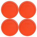 Pyrex 7201-PC 4 Cup Pumpkin Orange Food Storage Replacement Lids by Pyrex
