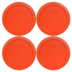Pyrex 7201-PC 4 Cup Pumpkin Orange Food Storage Replacement Lids by Pyrex