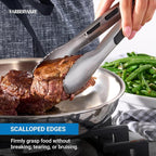 Farberware Stainless Steel Kitchen Tongs 9 Inch Locking Heat Resistant - Image 3