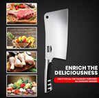 Utopia Kitchen 7 inch Cleaver Knife Stainless Steel Chef Butcher Knives - Image 3