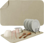 S&T INC. Dish Drying Mat Jumbo, 18” x 30”, Absorbent Microfiber Kitchen Counter by STINC