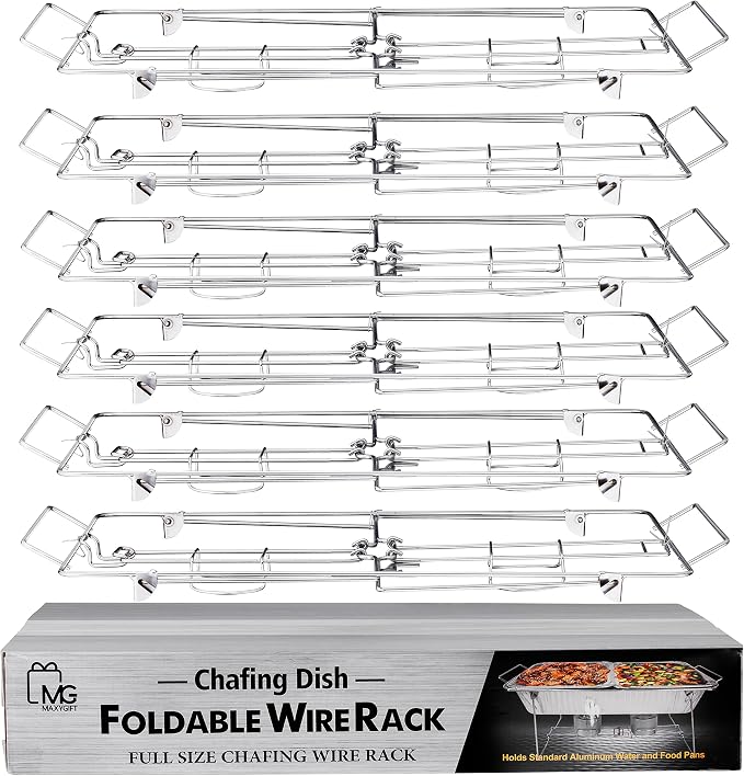MAXYGIFT Foldable Chafing Wire Rack Buffet Stand - Image 2
