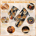 Funny Cute Dog Oven Mitts and Pot Holders Set, Kitchen Decor Heat Resistant Non - Image 5