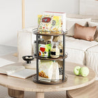 LAMU 12'' Wood Lazy Susan Turntable Organizer - Image 6