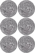 Carrie Joe Stainless Steel Scourer Heavy Duty Scrubber Pads Steel Wool Pack of 6 by Carrie+Joe