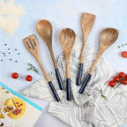 Folkulture Wooden Spoons for Cooking | 12" Premium Acacia Wooden Utensil Set of - Image 7