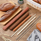 Baderke 7 Pcs Italian Rolling Pins Set Wood and Stainless Steel Pasta Rolling - Image 4