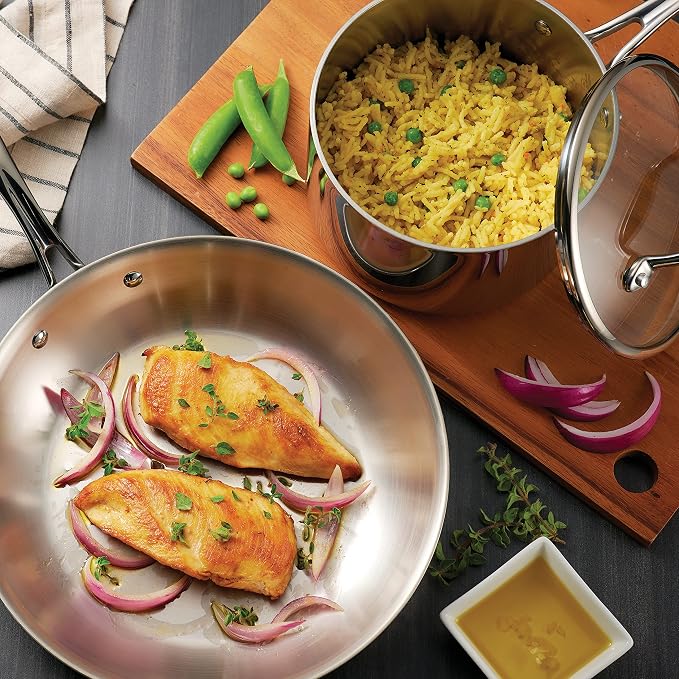 Tramontina Tri-Ply Clad Stainless Steel 12-Piece Cookware Set - Image 3