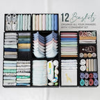 Drawer Organizer Clothes Set of 12 Black - Image 4