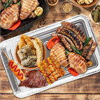 50 Pack Aluminum Pans Half Size 12.7 x 8 inch Disposable Cookie Sheets Baking - Image 7