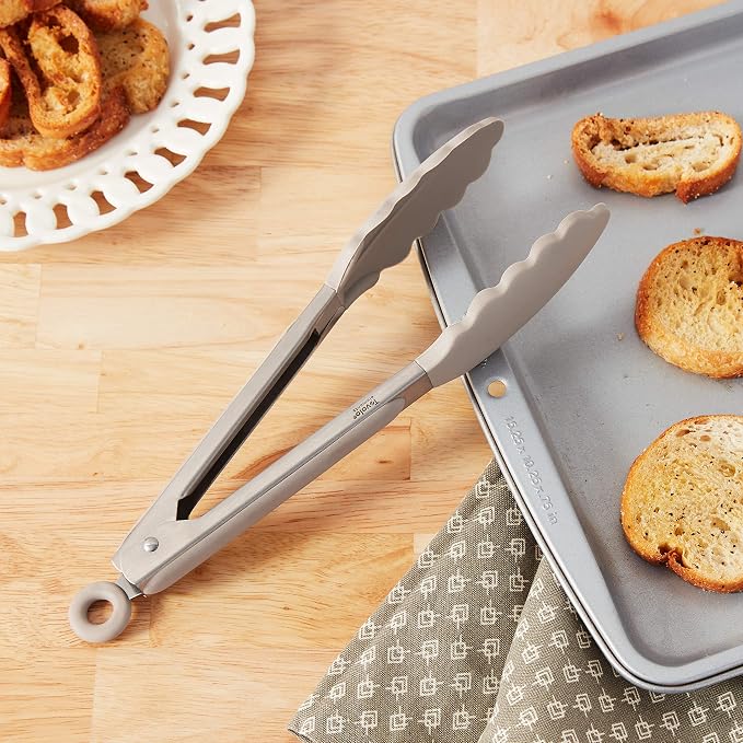 Tovolo Kitchen Tongs with Silicone Tips 9 Inch - Image 4