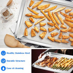 E-far Large Baking Sheet, 20”x14” Stainless Steel Cookie Sheet Pan - Image 4