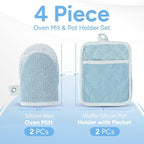 Casa Platino BBQ Gloves & Potholders Set, Holder - Image 2