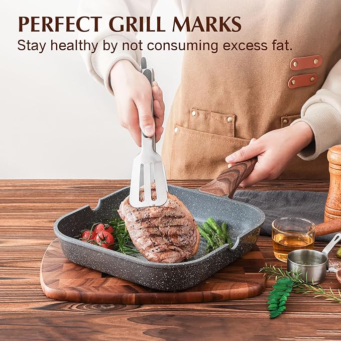 SENSARTE Nonstick Grill Pan for Stove Tops, Versatile Griddle - Image 3