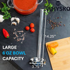 Whysko Soup Ladle Stainless Steel, 6 oz Metal Ladle Spoon, Rustproof Heat - Image 2