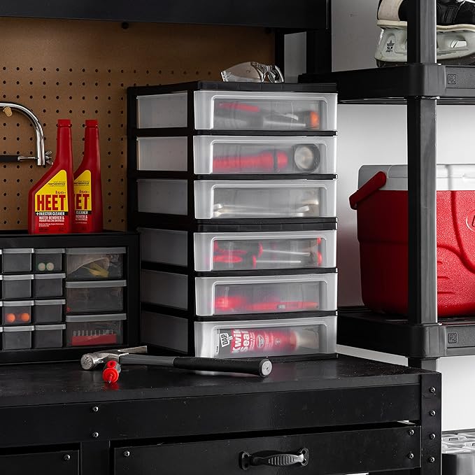 IRIS USA Plastic Stacking Desk Top 3-Drawer Storage Organizer, - Image 2