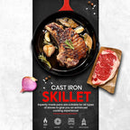 Utopia Kitchen Cast iron Skillets 3 Piece Set, Chefs Pan, Pre Seasoned Cast - Image 5