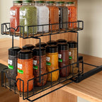Simple Houseware 2-Tier Spice Rack Slide Out Wire Basket Drawer Organizer by SimpleHouseware