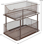 Sorbus 2 Tier Metal Under Sink Organizer - Image 3