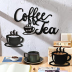 Ferraycle Rustic Metal Coffee Bar Signs Hanging Wall Decor - Image 2