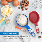 Farberware 12-Piece Measuring Cup and Spoon Set – Color-Coded Kitchen Measuring - Image 3