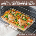 COOK WITH COLOR 8 PC. Glass Baking Dish Set with Lids - Image 6