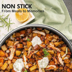Saute Pan, Hybrid Non Stick 6.5 Quart Everyday Braiser pan, Chicken Fryer - Image 2