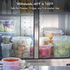 CURTA 18 Quart Translucent Round Food Storage Container - Image 6