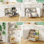 2-Tier Pull Out Cabinet Organizer, Soft Close Cabinet Slide Out Shelves - Image 7
