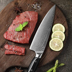 18 Pieces Damascus Kitchen Knife Set, 8 Piece Steak Knives, Non-slip ABS - Image 6