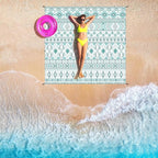 WIWIGO Beach Blanket Waterproof Sandproof Beach Mat 79" X 83"/10'x9'for 2-8 - Image 6