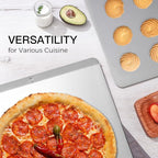 HONGBAKE 2 Pieces Large Flat Cookie Sheet No Edges, Nonstick Insulated Baking - Image 4