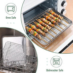 Homikit Baking Sheet with Wire Rack Set, Metal Bacon Cookie Trays Nonstick - Image 7