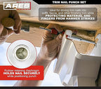 ARES 10117 2-Piece Trim Nail Punch Set 6-Inch and 7.5-Inch Punches Drive Nails - Image 3