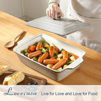 LOVECASA 4.5 Quart Ceramic Casserole Dish - Image 2
