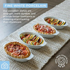Heartland Home Porcelain Mini Casserole Dish Oval Au Gratin Dish. Cauliflower - Image 5