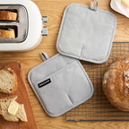 KITCHENAID Gourmet Series Gridlines Pot Holders 2-Pack Set, Heat Resistant up - Image 2